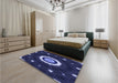 Patterned Night Blue Rug in a Bedroom, pat1872blu