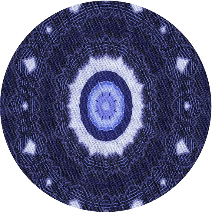 Square Patterned Night Blue Rug, pat1872blu