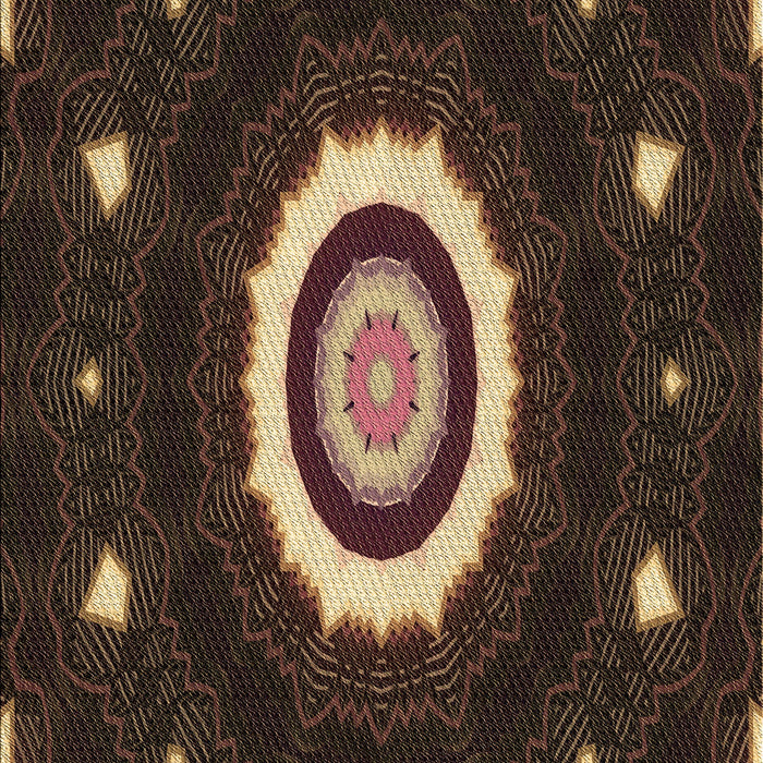 Patterned Black Brown Rug, pat1872brn