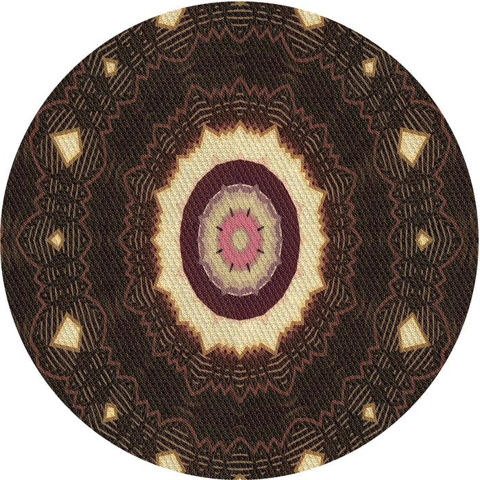 Square Machine Washable Transitional Black Brown Rug in a Living Room, wshpat1872brn