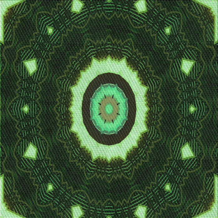 Round Patterned Dark Lime Green Rug, pat1872grn