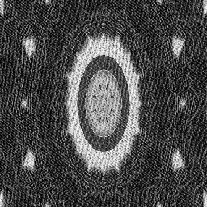 Patterned Midnight Gray Rug, pat1872gry