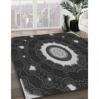 Patterned Midnight Gray Rug, pat1872gry