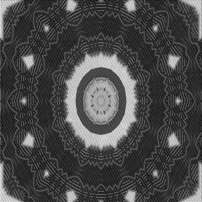 Round Machine Washable Transitional Midnight Gray Rug, wshpat1872gry