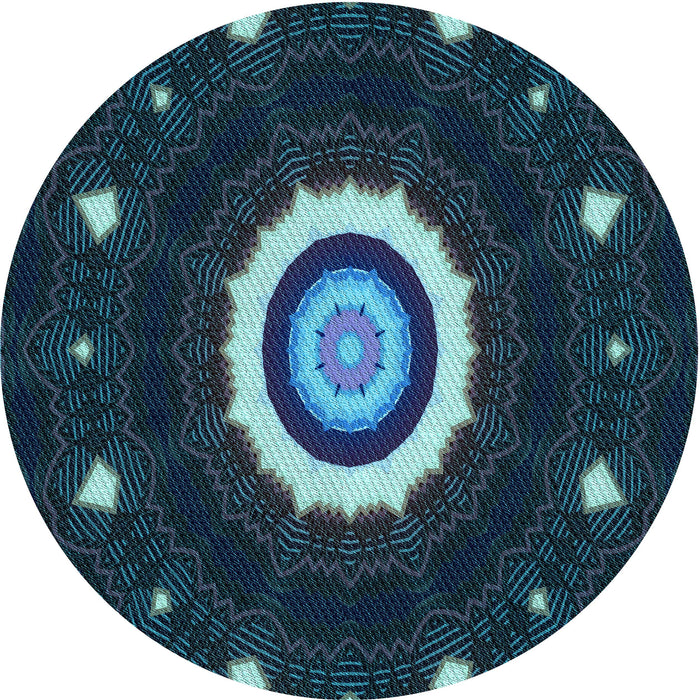 Square Patterned Glacial Blue Ice Blue Rug, pat1872lblu