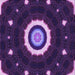 Round Patterned Dark Orchid Purple Rug, pat1872pur