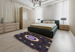 Machine Washable Transitional Midnight Gray Rug in a Bedroom, wshpat1872