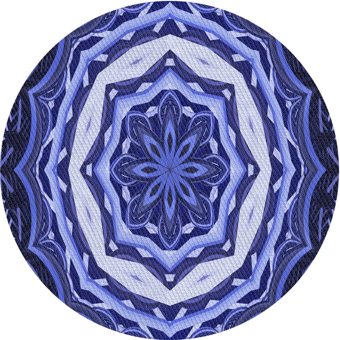 Square Patterned Sky Blue Rug, pat1873blu