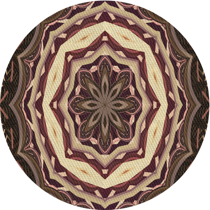 Square Machine Washable Transitional Peru Brown Rug in a Living Room, wshpat1873brn