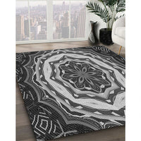 Patterned Dark Gray Rug, pat1873gry