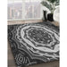 Patterned Dark Gray Rug in Family Room, pat1873gry