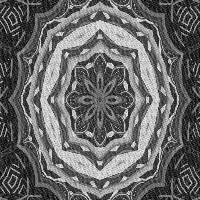 Round Machine Washable Transitional Dark Gray Rug, wshpat1873gry