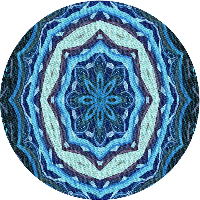 Square Patterned Lapis Blue Rug, pat1873lblu