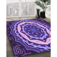 Patterned Indigo Purple Rug, pat1873pur