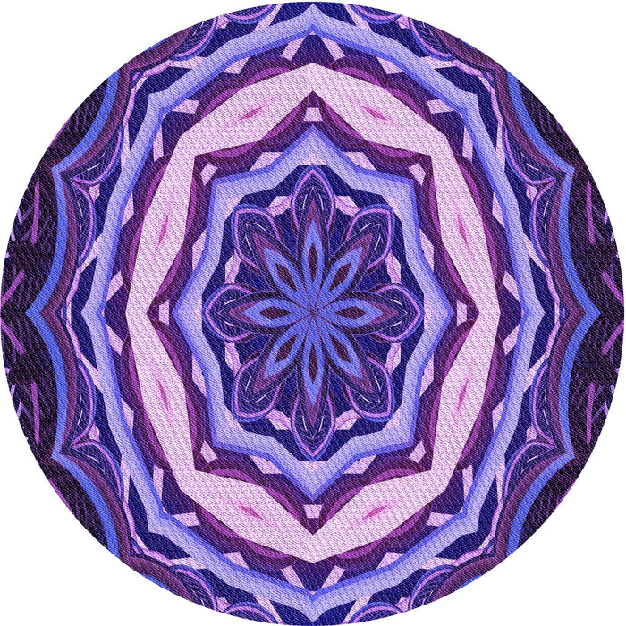 Square Patterned Indigo Purple Rug, pat1873pur