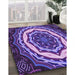 Machine Washable Transitional Indigo Purple Rug in a Family Room, wshpat1873pur