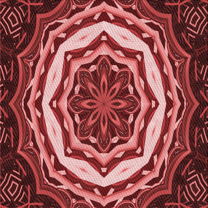 Round Patterned Crimson Red Rug, pat1873rd