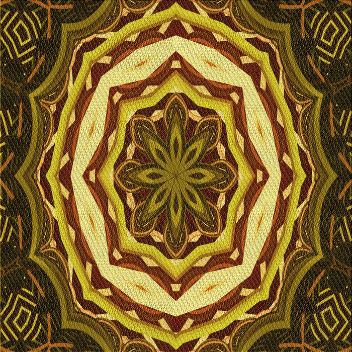 Round Patterned Red Rug, pat1873yw