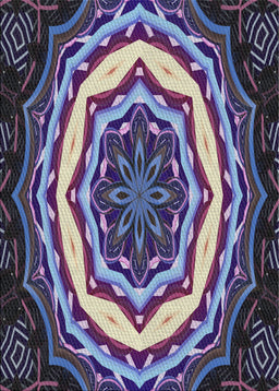 Patterned Dark Purple Novelty Rug, pat1873