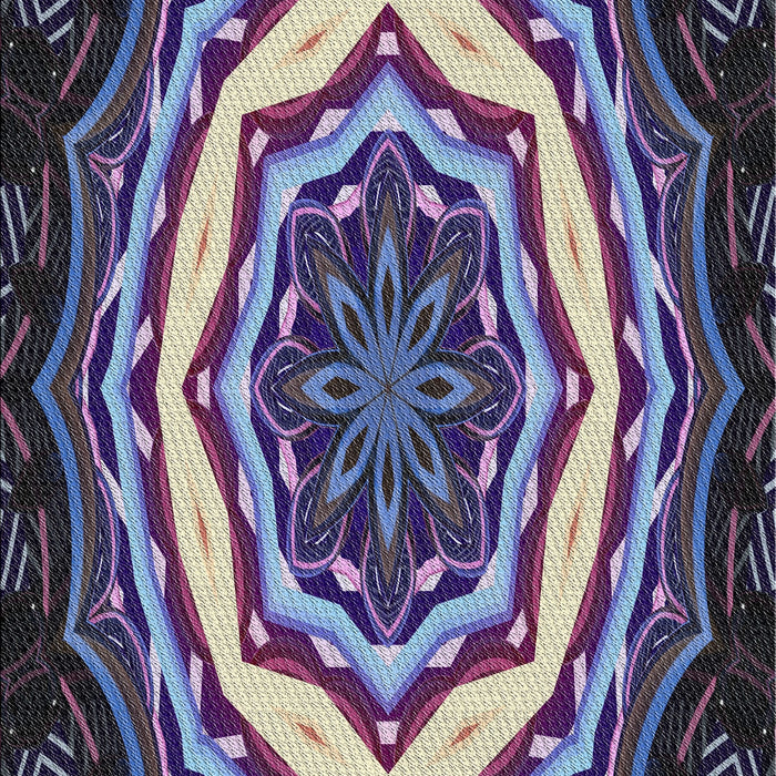 Patterned Dark Purple Novelty Rug, pat1873