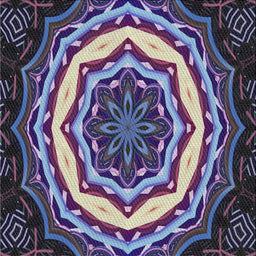 Square Patterned Dark Purple Novelty Rug, pat1873