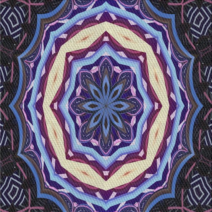 Square Patterned Dark Purple Novelty Rug, pat1873