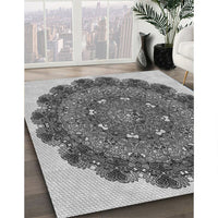 Patterned Silver Gray Rug, pat1874gry