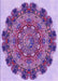 Patterned Bright Lilac Purple Rug, pat1874pur