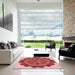 Machine Washable Transitional Light Coral Pink Rug in a Kitchen, wshpat1874rd