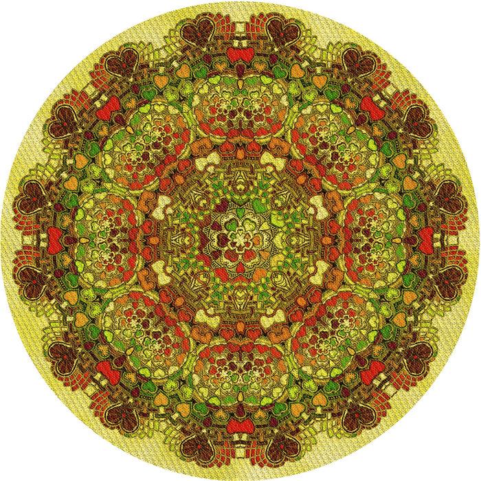 Square Patterned Saddle Brown Rug, pat1874yw