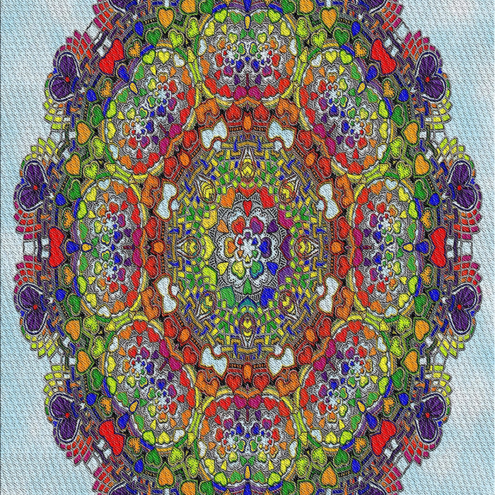 Patterned Purple Novelty Rug, pat1874