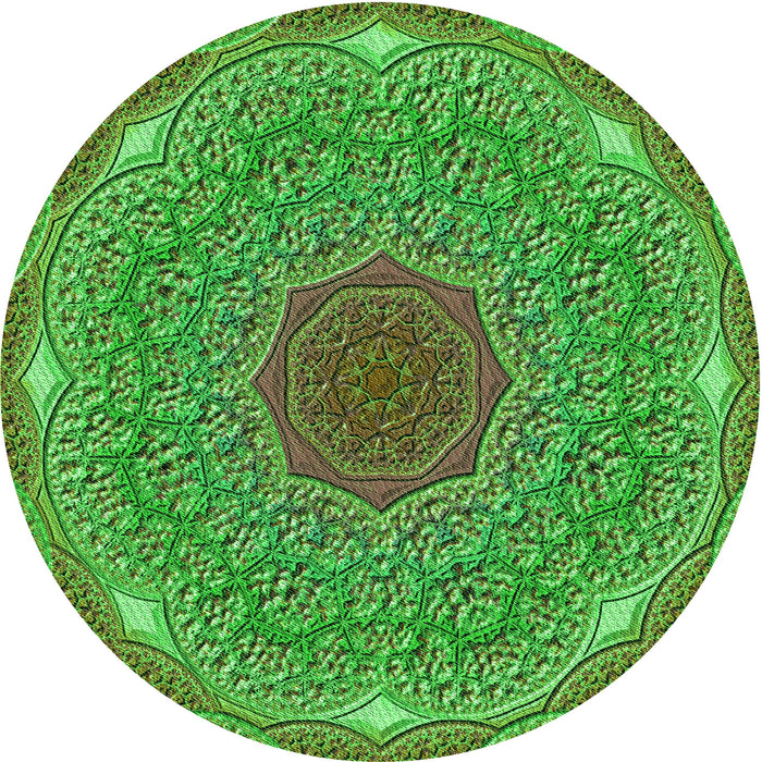 Square Patterned Seaweed Green Rug, pat1875grn