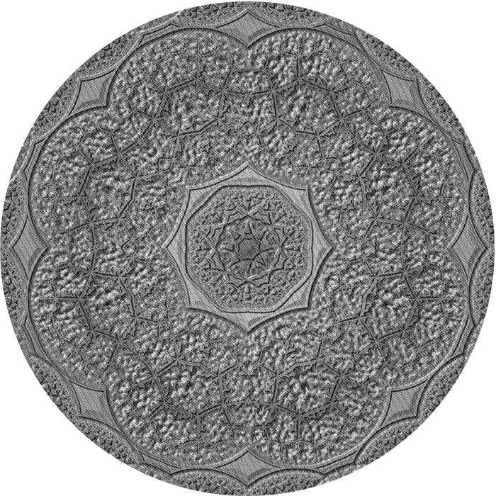 Square Patterned Dark Gray Rug, pat1875gry