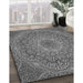 Patterned Dark Gray Rug in Family Room, pat1875gry