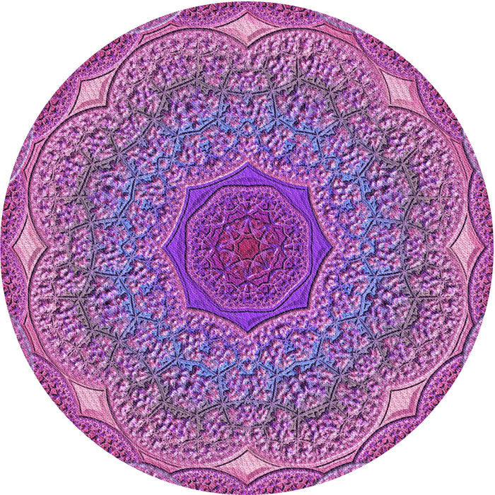 Square Patterned Orchid Purple Rug, pat1875pur