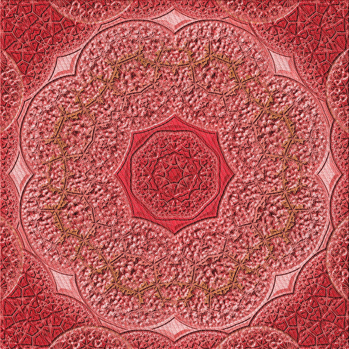 Round Machine Washable Transitional Red Rug, wshpat1875rd