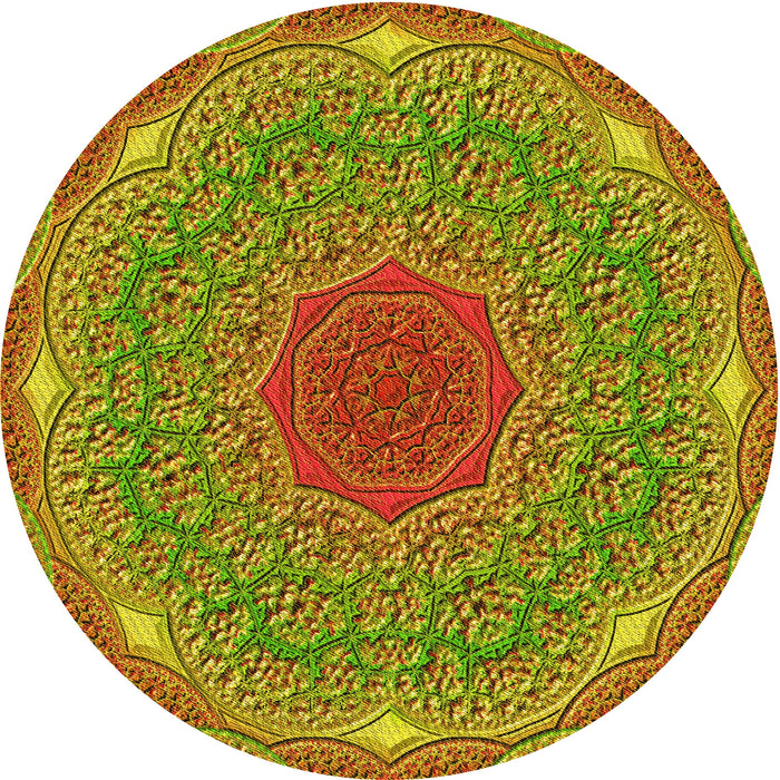 Square Patterned Mahogany Brown Rug, pat1875yw