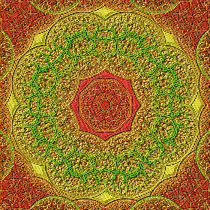 Round Patterned Mahogany Brown Rug, pat1875yw