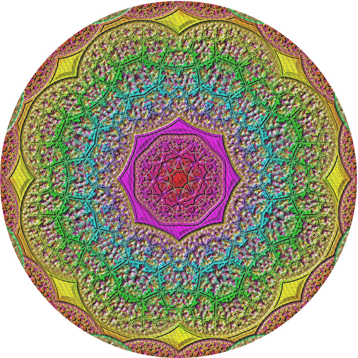 Sideview of Patterned Brown Red Novelty Rug, pat1875