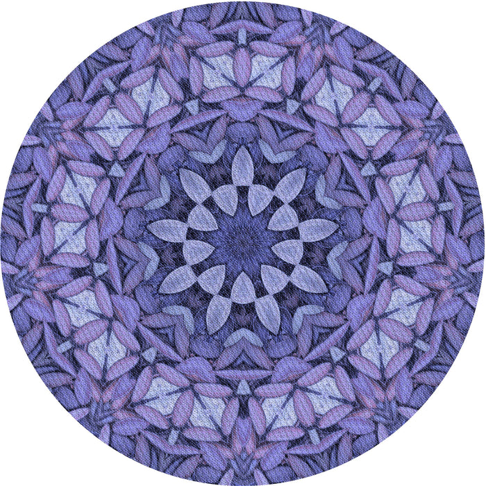 Square Patterned Deep Periwinkle Purple Rug, pat1876blu
