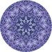 Square Patterned Deep Periwinkle Purple Rug, pat1876blu