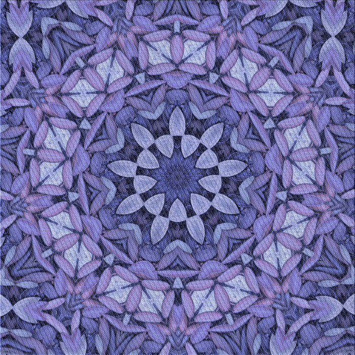 Round Patterned Deep Periwinkle Purple Rug, pat1876blu