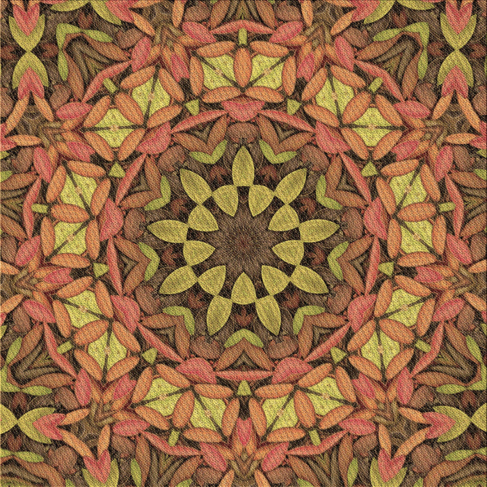 Round Patterned Caramel Brown Rug, pat1876brn