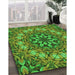 Machine Washable Transitional Green Rug in a Family Room, wshpat1876grn