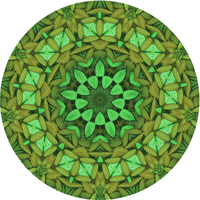 Square Machine Washable Transitional Green Rug in a Living Room, wshpat1876grn