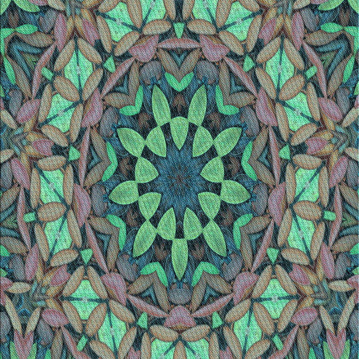 Patterned Mint Green Rug, pat1876lblu