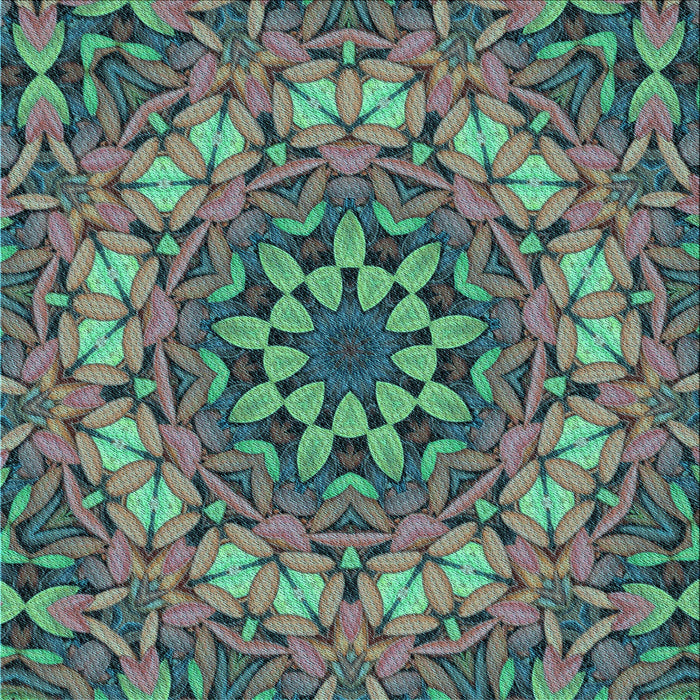 Round Patterned Mint Green Rug, pat1876lblu