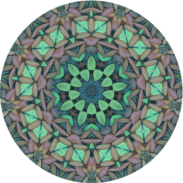 Square Machine Washable Transitional Mint Green Rug in a Living Room, wshpat1876lblu