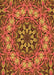 Patterned Tomato Red Rug, pat1876org