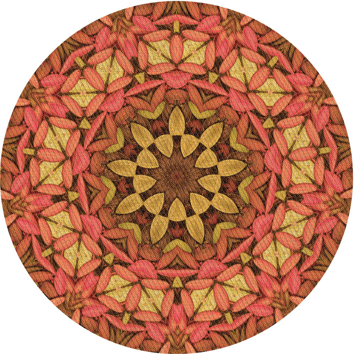 Square Patterned Tomato Red Rug, pat1876org